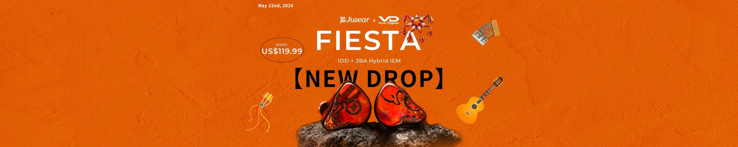 Juzear Presents FIESTA: A 1DD+3BA Hybrid IEM Designed in Collaboration with Vivir Digital