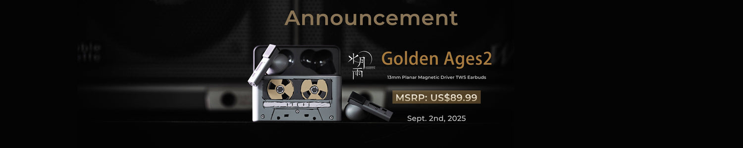 Moondrop Presents Golden Ages 2 Bluetooth V6.0 ANC TWS with Patented 13mm Annular Planar Driver