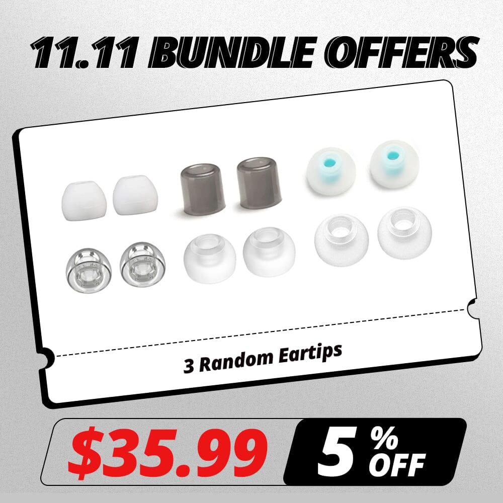 11.11 & Black Friday Audio Bundle Deals HiFiGo 3 Random Eartips