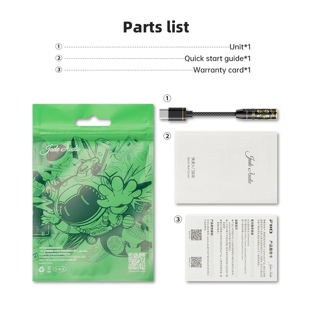 FiiO JIEZI USB Type C to 3.5mm DAC & Headphone Amplifier