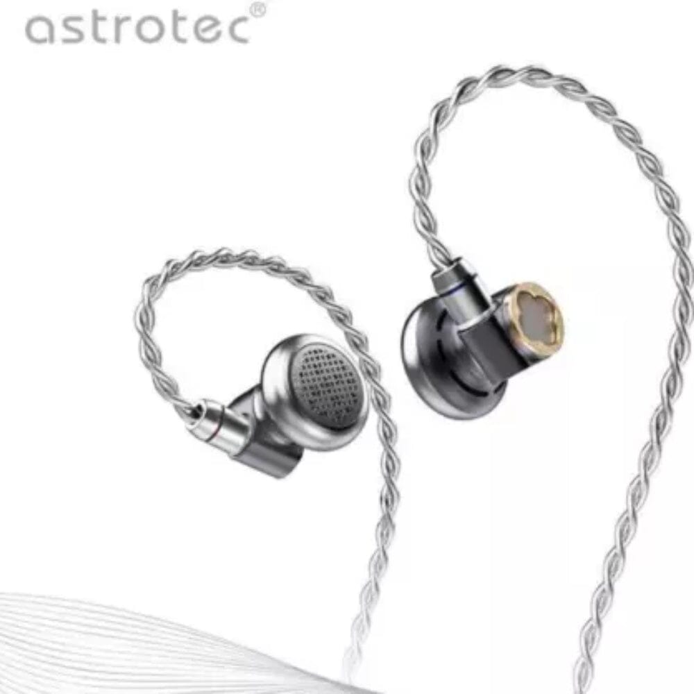 Astrotec Lyra Clover/Lyra Clover Limited Flagship Flat Headset Hifi Wired Earphones HiFiGo Lyra Clover-Silver