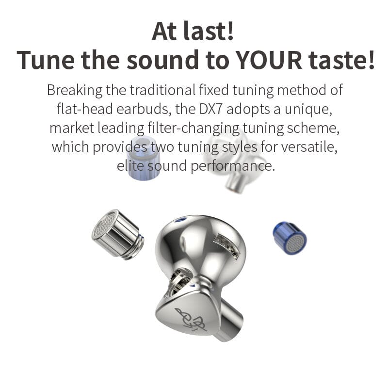 BGVP DX7 Flagship Tunable Flat Head Earbuds HiFiGo