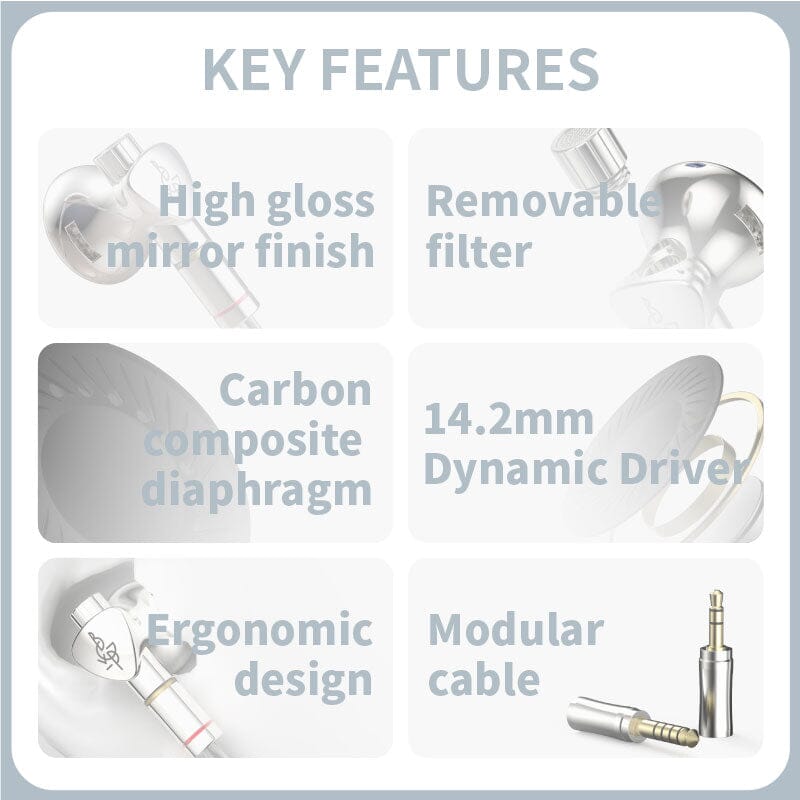 BGVP DX7 Flagship Tunable Flat Head Earbuds HiFiGo