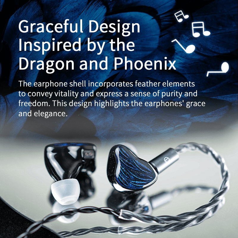 BGVP Feather 1 DD +4 BA Hybrid Drivers IEM HiFiGo