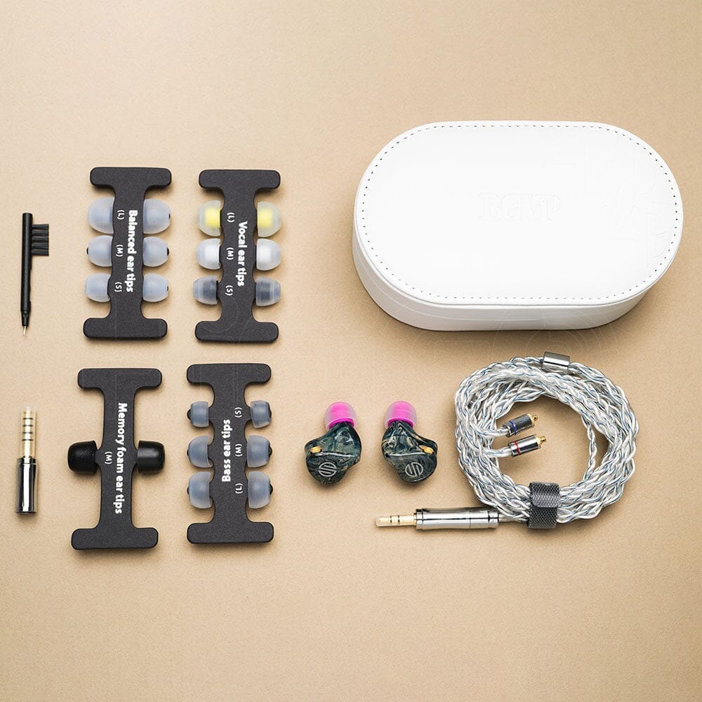 BGVP Phantom 2BA + 2DD + 2EST + 2BCD Flagship In-Ear HIFI Monitor Earphones with 2 in 1 Plug HiFiGo