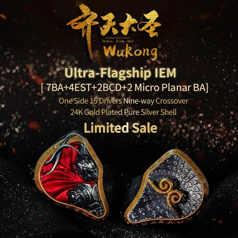 BGVP Wukong 7BA+4EST+2BCD+2 Micro Planar BA In-Ear Earphone BGVP