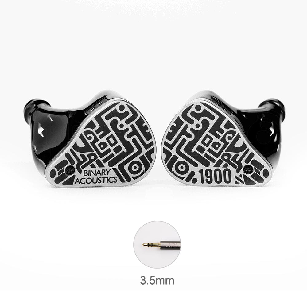 Binary 1900 10mm DD + 6mm Passive Diaphragm + 4BA Hybrid IEMs Binary 1900 3.5mm