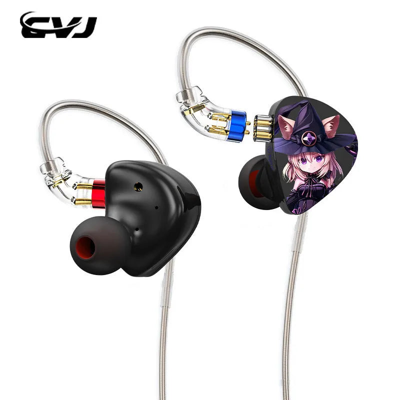 CVJ Night Elf 6mm+10mm Dual Dynamic+8mm Dynamic DLC IEMS HiFiGo Night Elf no mic