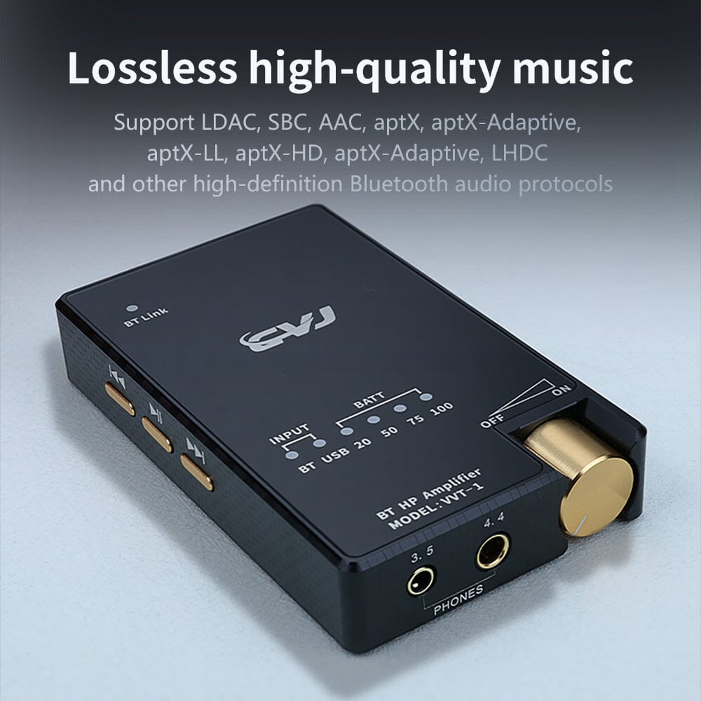 CVJ VVT-1 Dual ES9039Q2M Portable Bluetooth 5.3 Decoding Headphone Amplifier HiFiGo