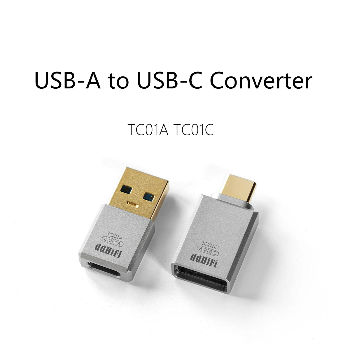 DD ddHiFi TC01A / TC01C High-Quality Gold-Plated USB-A to USB-C Converter HiFiGo TC01A + TC01C