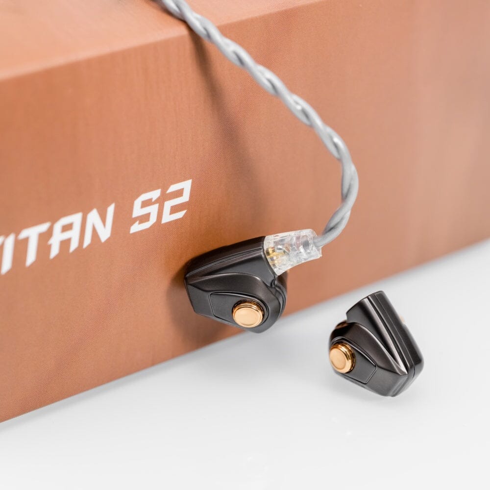 DUNU Titan S2 Dual-Chamber & Magnetic Circuit Dynamic Driver In-Ear Earphones HiFiGo Titan S2-Maroon Brown