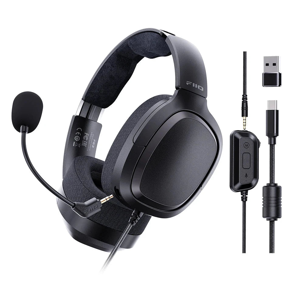 FiiO FG3 2 Dynamic Drivers Over Ear Gaming Headphone FiiO FG3 Black