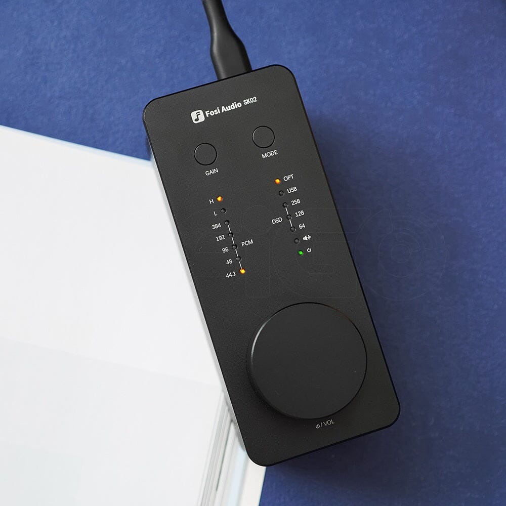 Fosi Audio SK02 ES9038Q2M Compact Desktop DAC and Headphone Amplifier HiFiGo