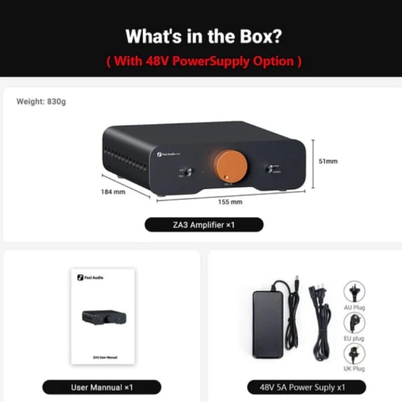 Fosi Audio ZA3 Balanced Stereo Amplifier HiFiGo