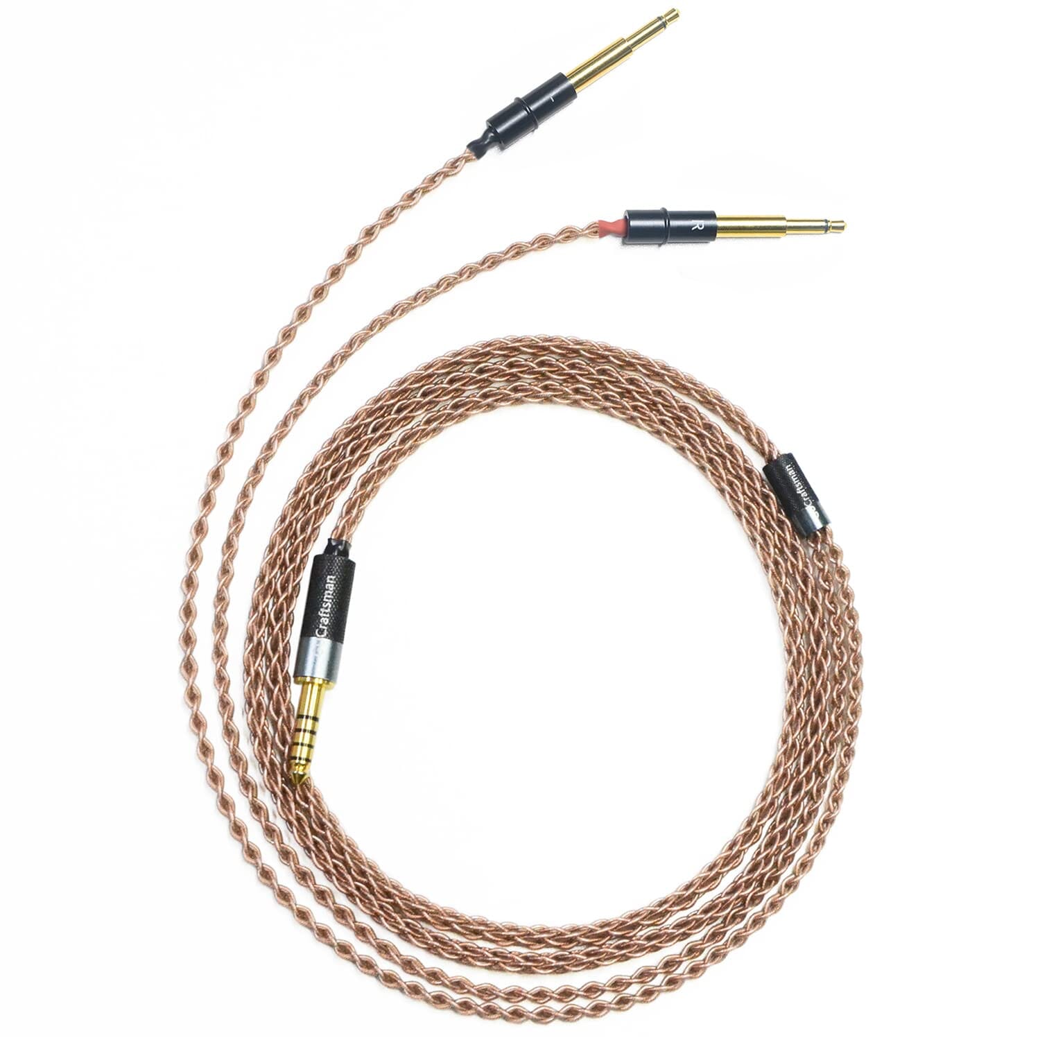 GUCraftsman 6N Single Crystal Copper Upgrade Headphones Cables For Meze 99 Classics 99 Neo 99 Noir HiFiGo 3.5mm Stereo Plug