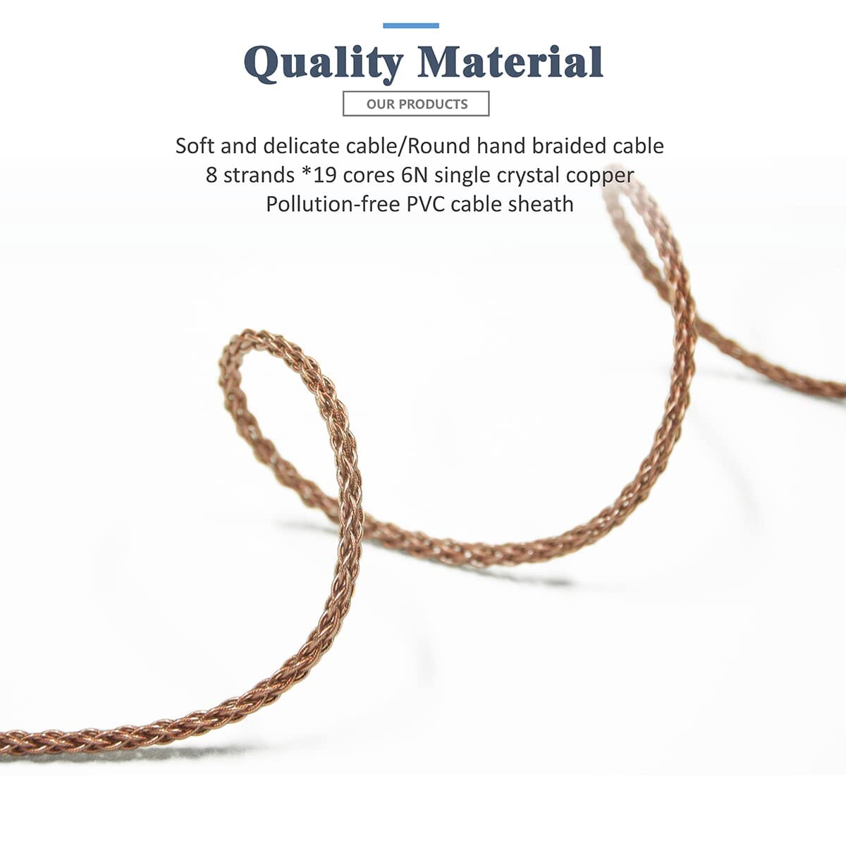 GUCraftsman 6N Single Crystal Copper Upgrade Headphones Cables For Meze 99 Classics 99 Neo 99 Noir HiFiGo