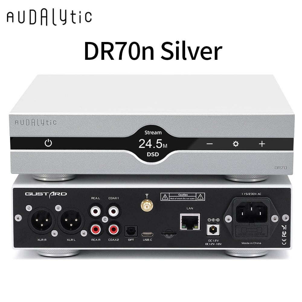 Gustard Audalytic DR70 / DR70N R2R Streaming Desktop DAC GUSTARD DR70N Silver
