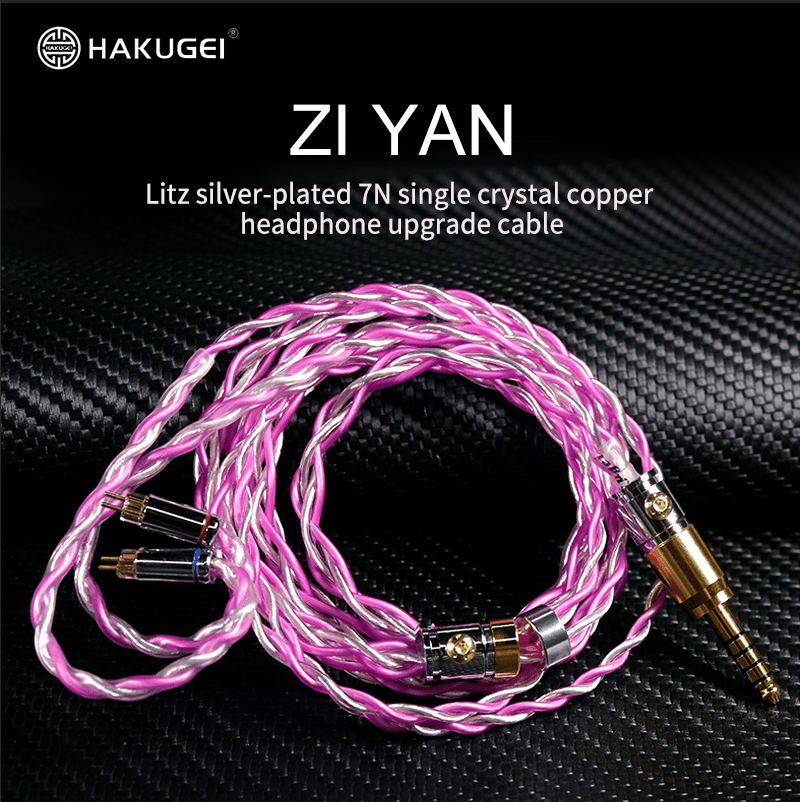 HAKUGEI Dragon Princess / Ziyan Litz Silver-plated 7N Single Crystal Copper Upgraded Headphone Cable HiFiGo
