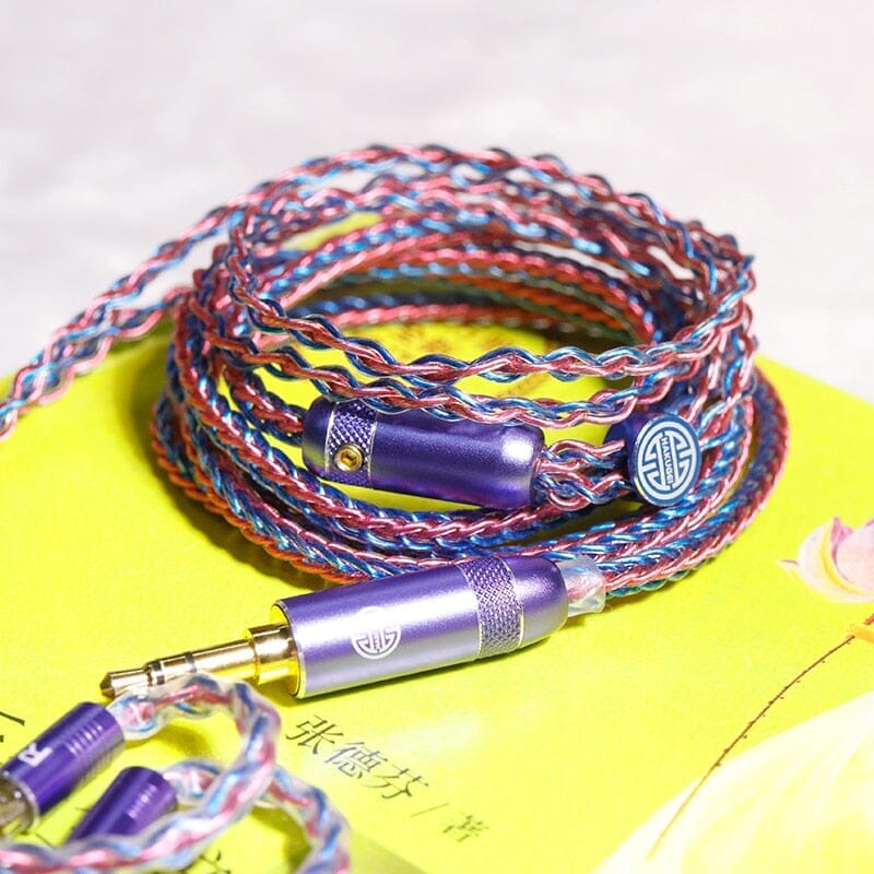 HAKUGEI Heaven Elf Silver Copper Alloy Upgrade HiFi Earphone Cable Earphone Cable HiFiGo 4.4mm to 2pin