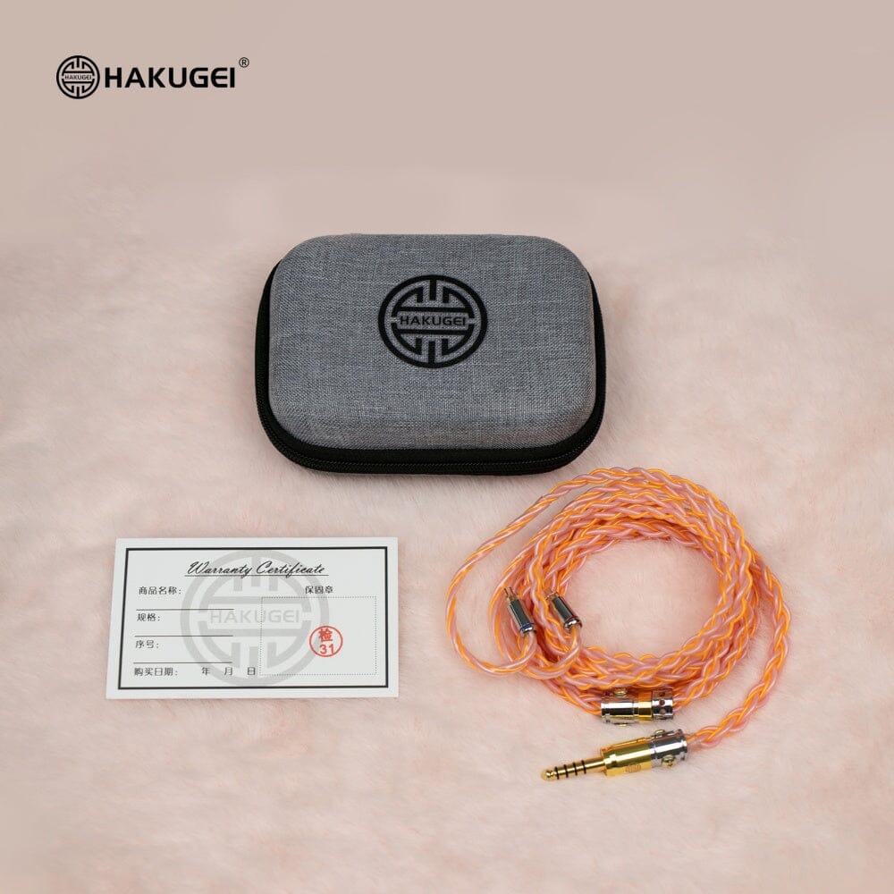 Hakugei Pink Haze Moon Silver-plated 7Nocc Earphone Upgrade Cable HiFiGo
