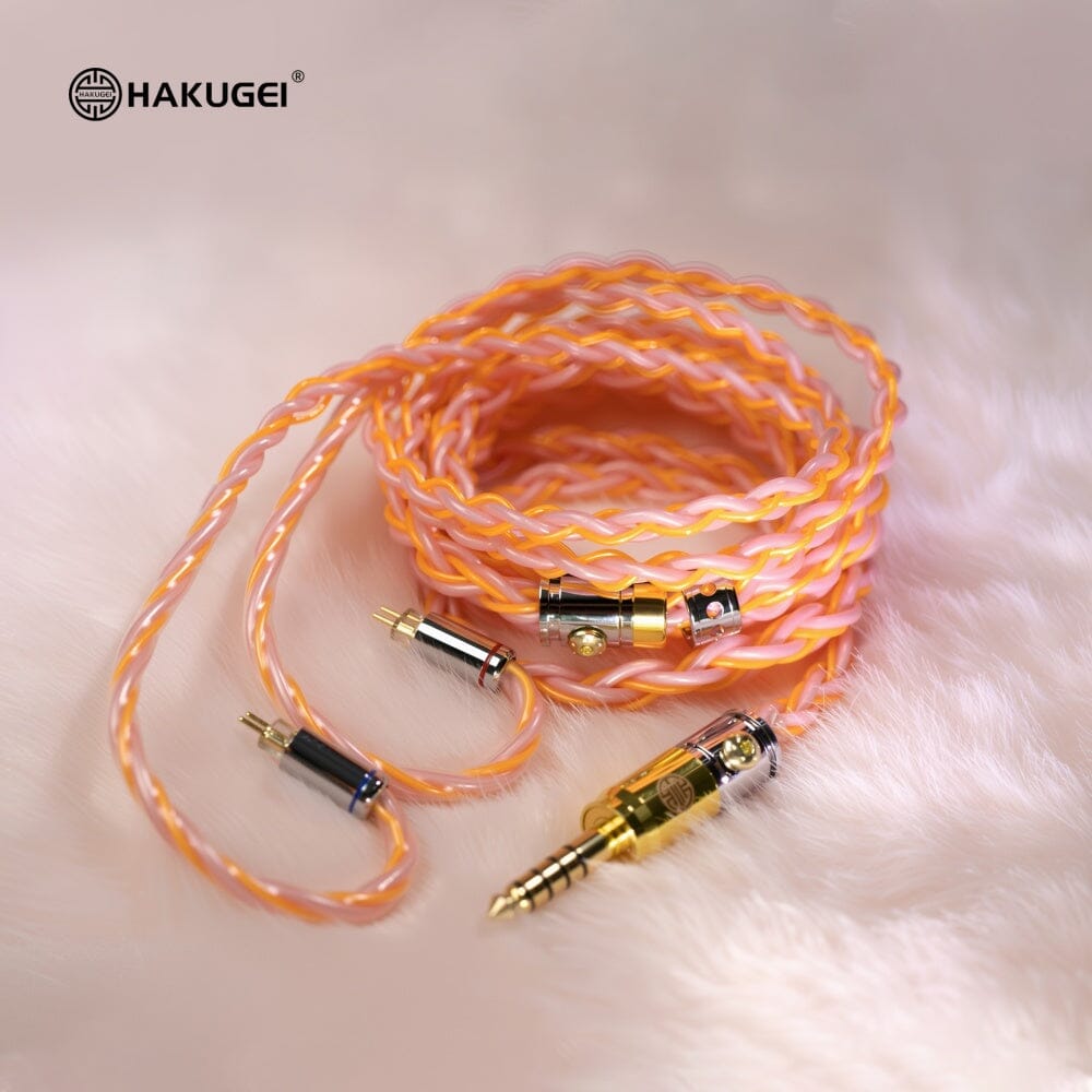 Hakugei Pink Haze Moon Silver-plated 7Nocc Earphone Upgrade Cable HiFiGo