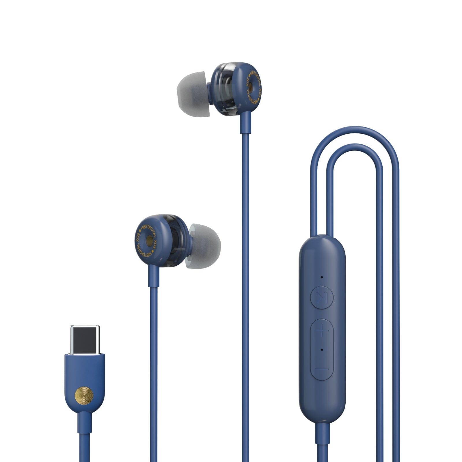 HiBy Digital XOE 8mm DLC Diaphragm Dynamic Driver Biult-in ES9270C HiFi Earphones HiFiGo XOE-Type-C-Blue