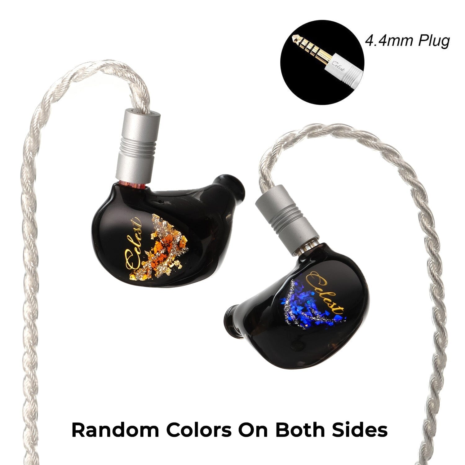 Kinera Celest Plutus Beast 1 BC+1 BA+1 SPD™ In-Ear Monitors HiFiGo Plutus Beast-Blue-Gold-4.4mm