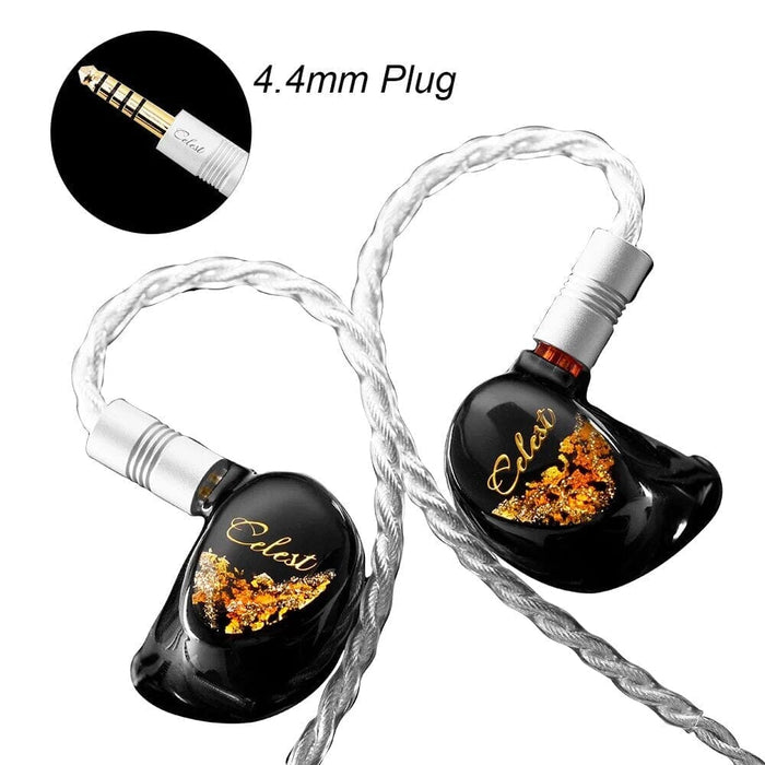Kinera Celest Plutus Beast 1 BC+1 BA+1 SPD™ In-Ear Monitors HiFiGo Plutus Beast- Golden- 4.4mm 
