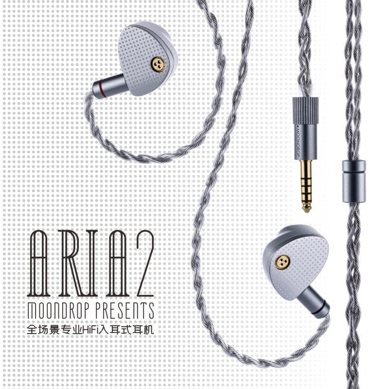 Moondrop Aria 2 / Aria2 Full-Field Hi-Fi Patent Dynamic Driver In-Ear Monitors HiFiGo