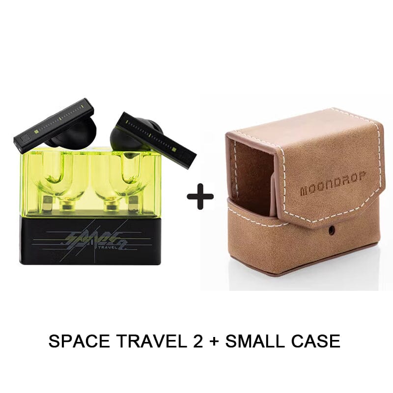 Moondrop Space Travel 2 Bluetooth 6.0 True Wireless Earbuds HiFiGo Space Travel 2-Black with Leather Case