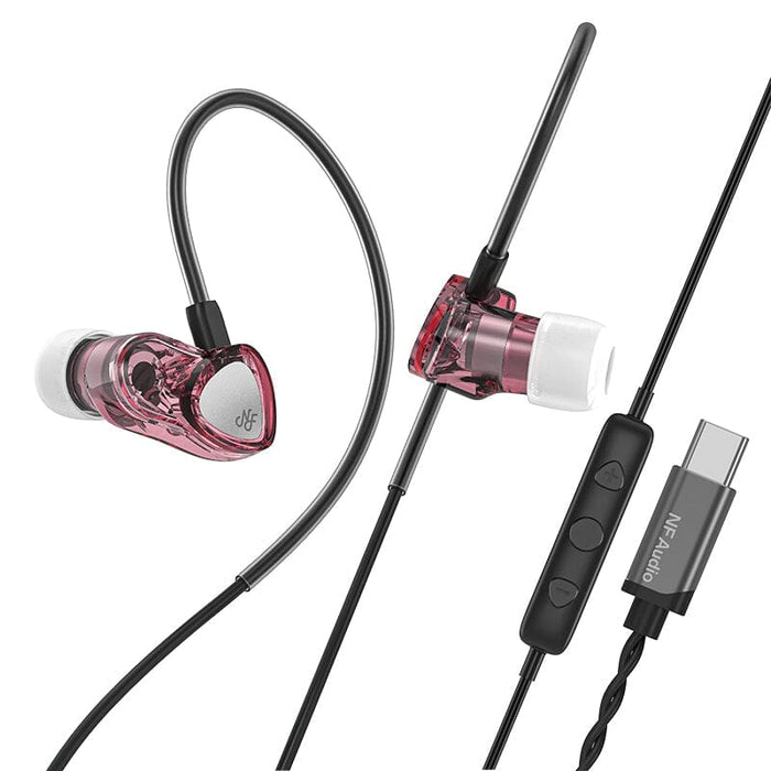NF Audio RA05 6mm High-Magnetic Micro Dynamic Driver In-Ear Earphones HiFiGo RA05-Pink 