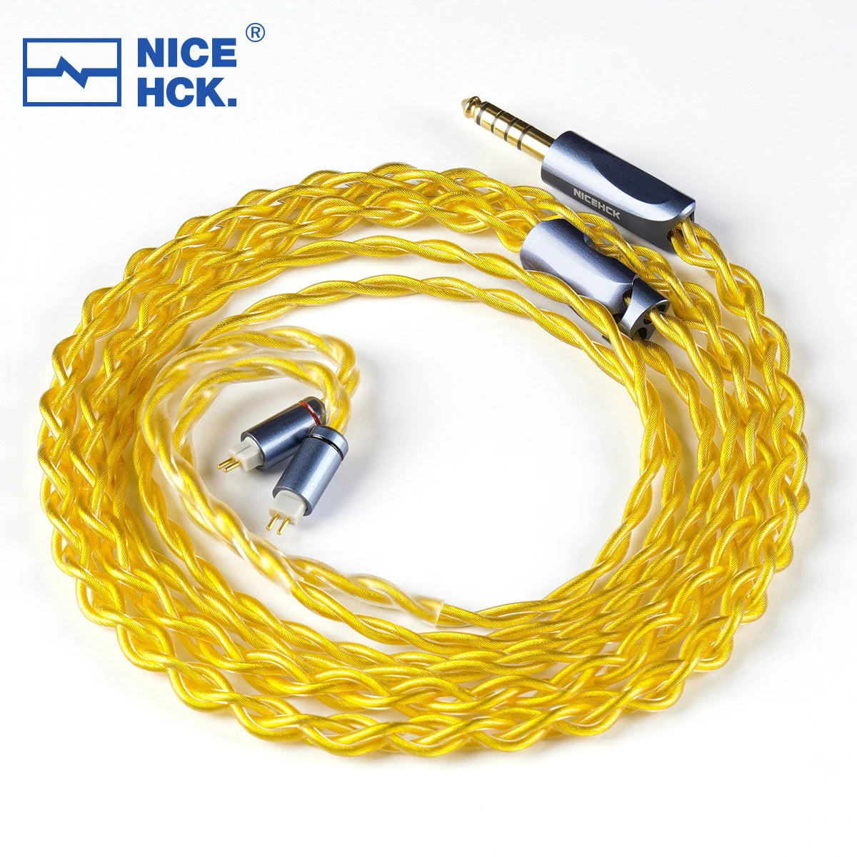 NICEHCK AuKing Flagship 7N OCC 4N Gold-Plated HiFi In-Ear Earphone Cable HiFiGo