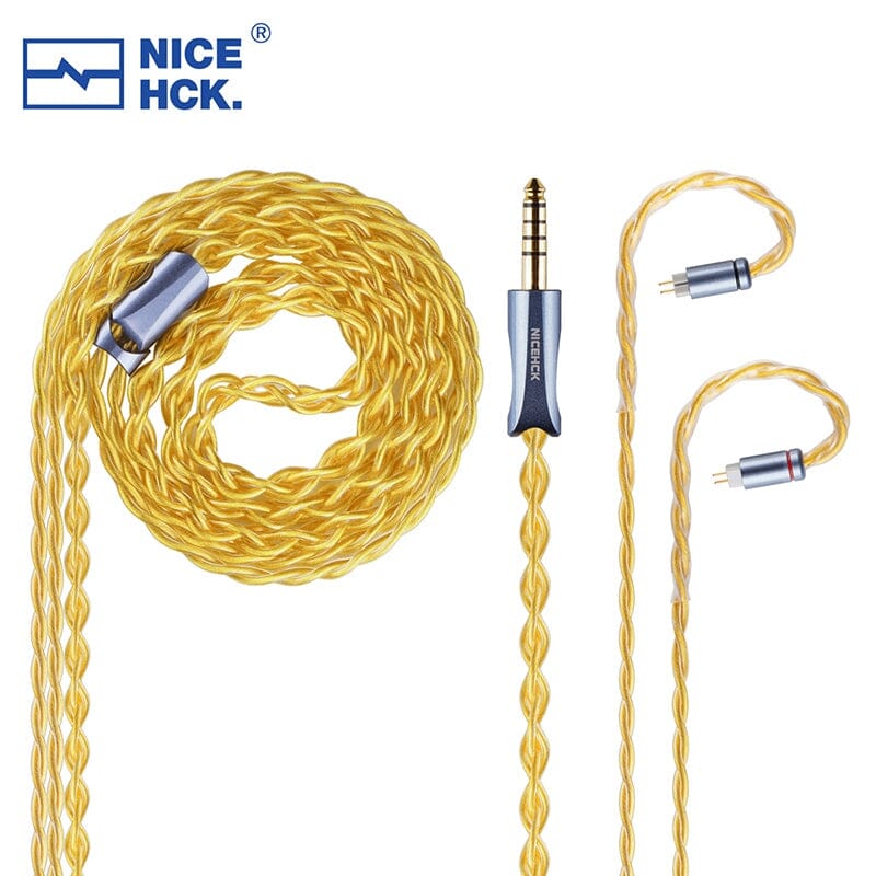 NICEHCK AuKing Flagship 7N OCC 4N Gold-Plated HiFi In-Ear Earphone Cable HiFiGo 4.4mm to 2Pin