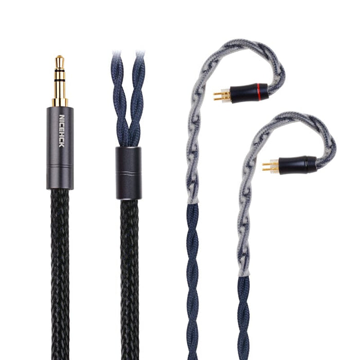 NiceHCK DragonScale 7N OCC+PA Silver Alloy Mixed Earphone Cable HiFiGo 3.5mm to 2pin 