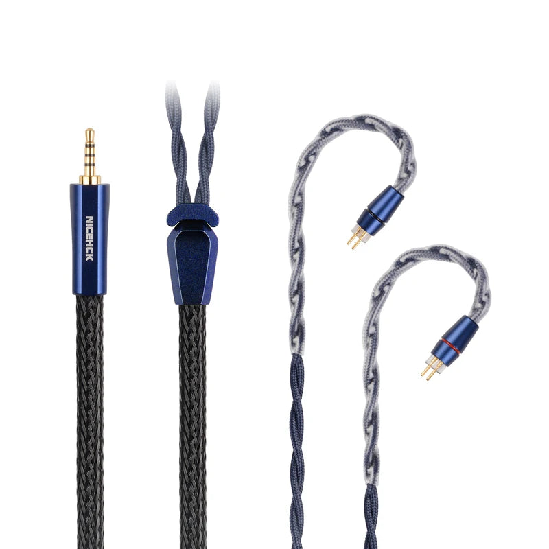 NiceHCK DualDragon 8N OCC+Microalloy Dual Plugs Earphone Cable HiFiGo 2.5mm-0.78mm 2Pin