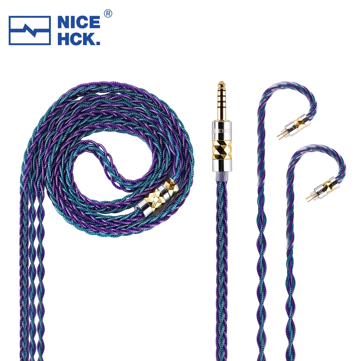 NiceHCK DualGod Silver Plated Furukawa Copper+Graphene HiFi IEM Upgrade Cable HiFiGo