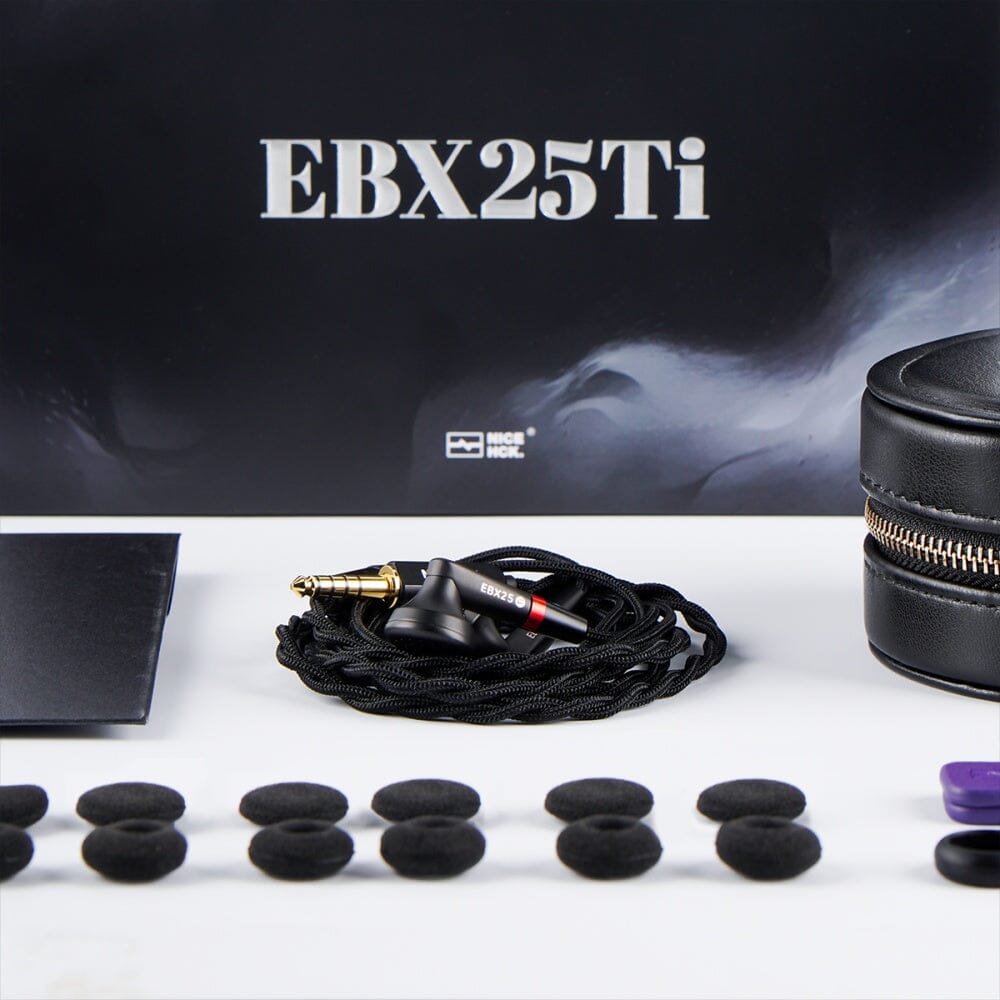NiceHCK EBX25Ti Flagship Titanium 14.2mm Dynamic Driver Earbuds HiFiGo