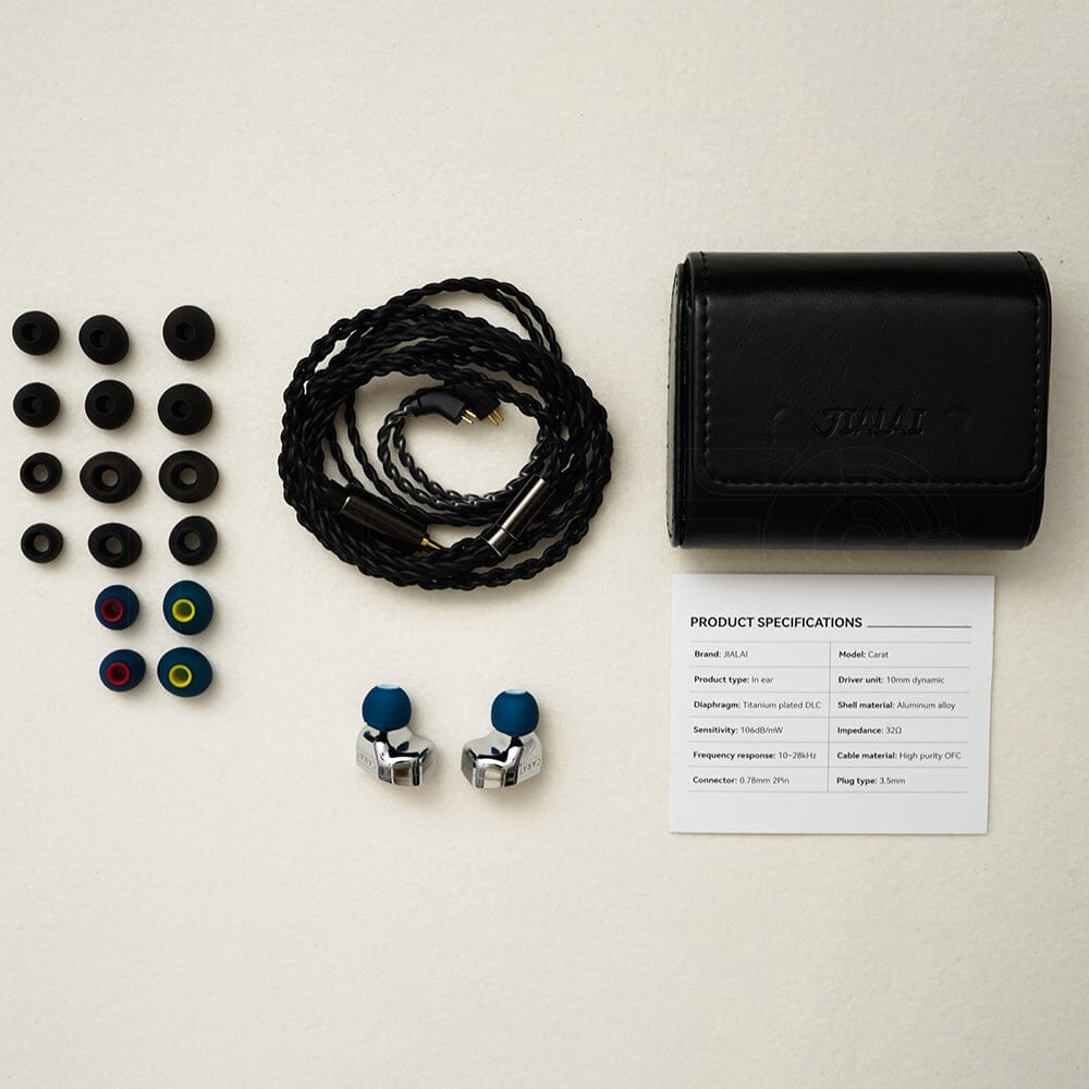NiceHCK JIALAI Carat 10mm DLC Titanium-Coated Diaphragm Dynamic Driver In-Ear Earphones HiFiGo