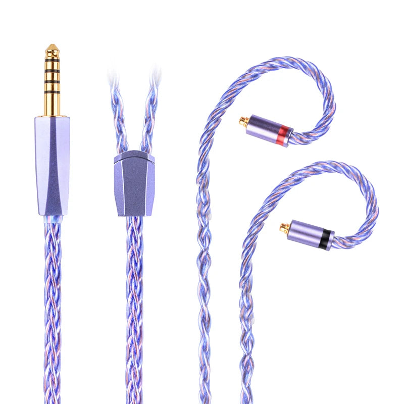 NiceHCK Spacecloud Ultra Flagship 6N Silver Plated OCC+7N OCC Mixed Cable HiFiGo 4.4mm to MMCX