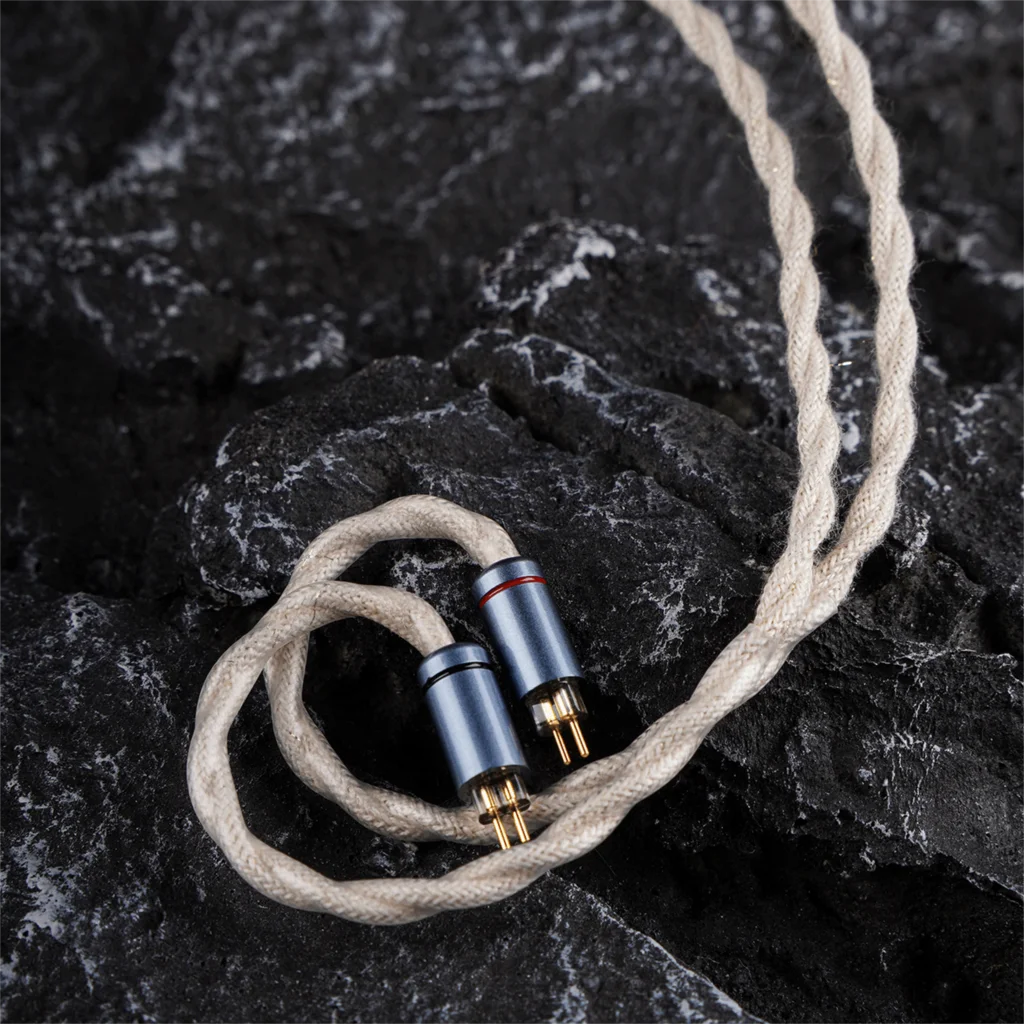 NiceHCK WabiZone 7N OCC+5N Single Crystal Silver HiFi IEM Cable HiFiGo