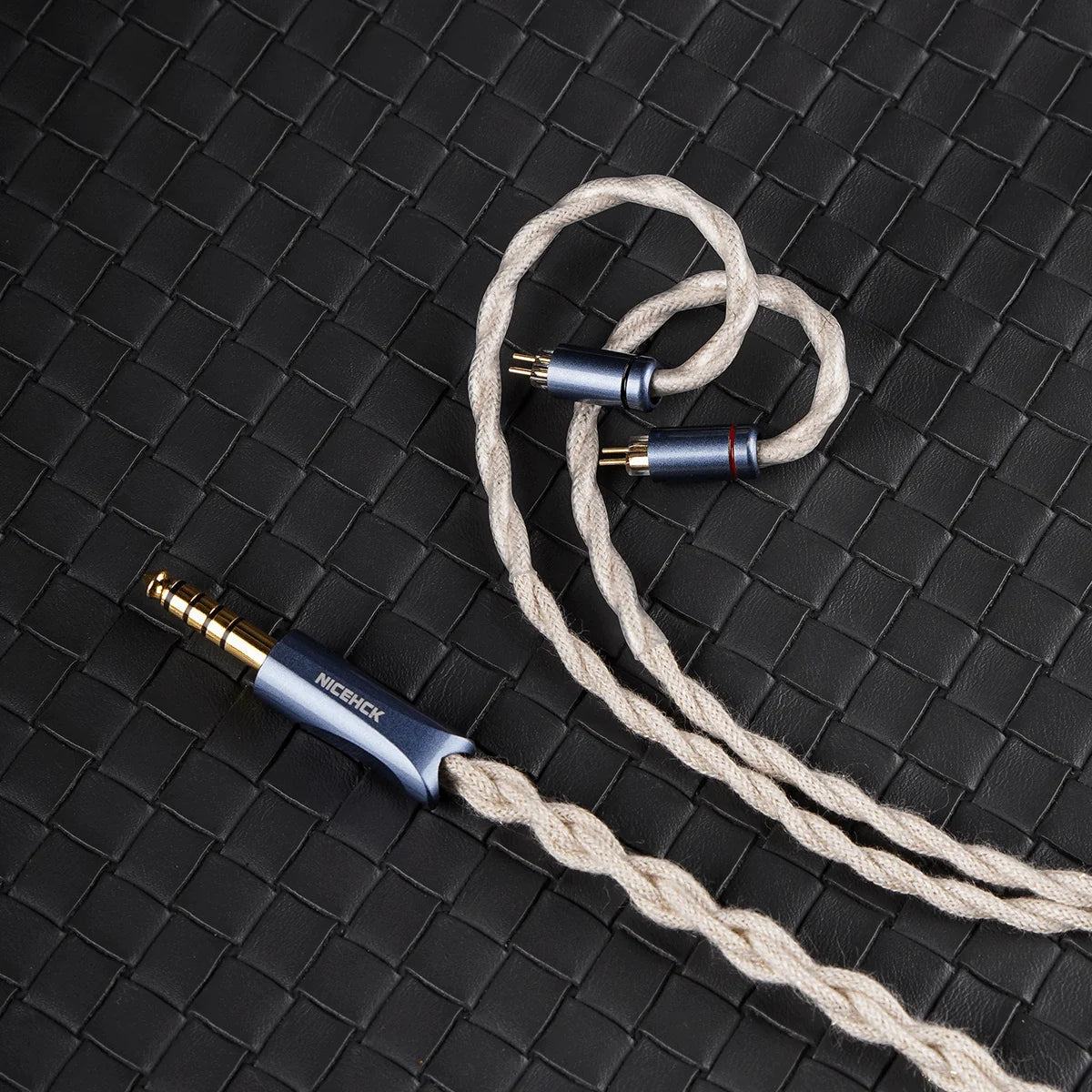 NiceHCK WabiZone 7N OCC+5N Single Crystal Silver HiFi IEM Cable HiFiGo