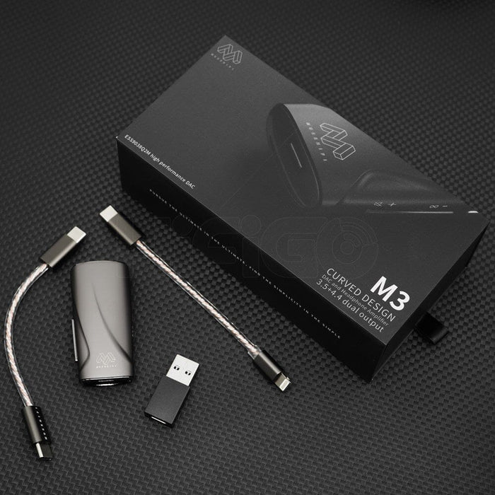 Open Box MUSE HiFi M3 ES9038Q2M DSD256 DAC & Headphone Amplifier 3.5+4.4 Dual Output HiFiGo 