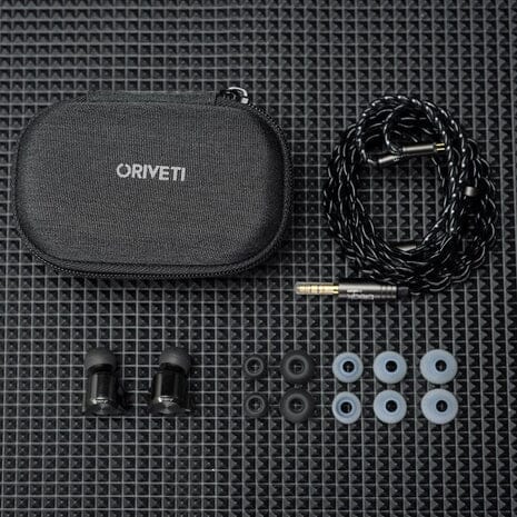 Open Box ORIVETI bleqk Dynabird Exclusive 9.2mm Berylium-coated 1DD In-Ear Earphones HiFiGo