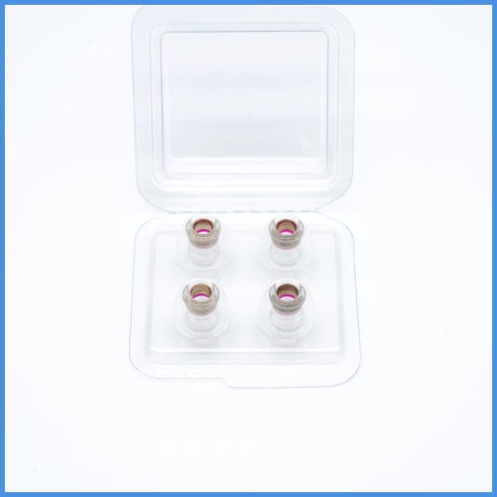 Pentaconn Coreir Brass Metal Core Eartips For 4.5-5.5mm Nozzle HiFiGo Coreir Red-L(2 Pairs)