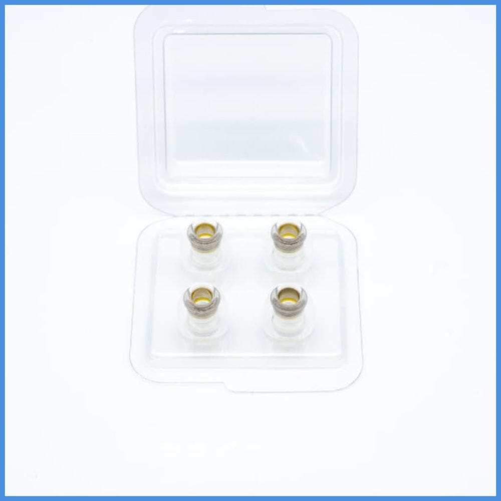 Pentaconn Coreir Brass Metal Core Eartips For 4.5-5.5mm Nozzle HiFiGo Coreir Yellow-M(2 Pairs)