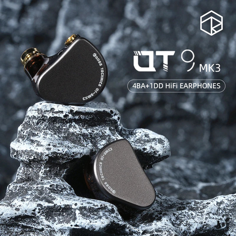 Rose Technics QT9-MK3 1DD + 4BA Hybrid In-Ear HiFi Headphones