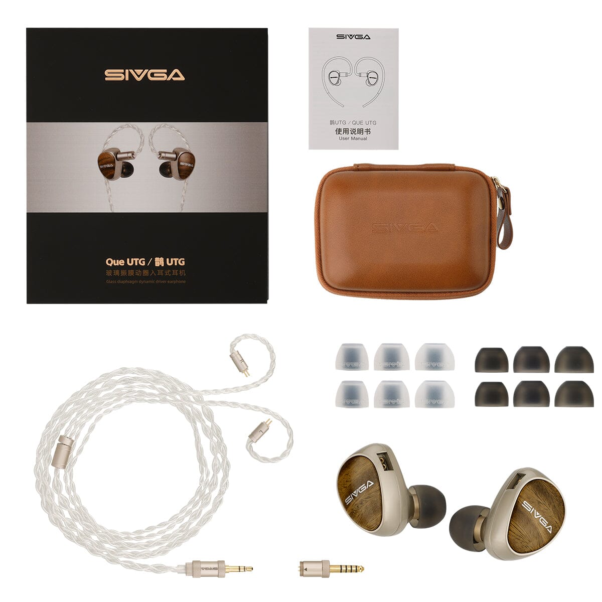 Sivga Que UTG Flat Glass Diaphragm Dynamic Driver IEMs HiFiGo