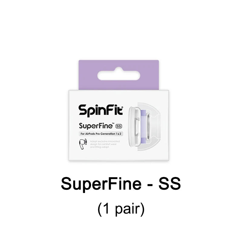 Spinfit SuperFine Cloud Comfort Earbud Tips for AirPods Pro 1&2 HiFiGo SuperFine-Purple-SS-1 Pair