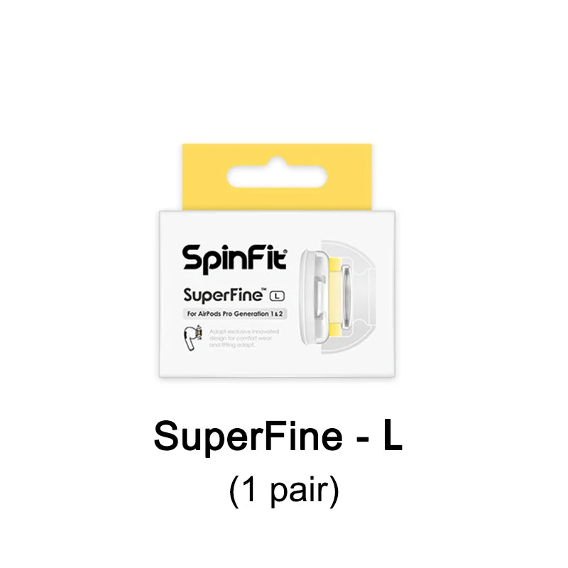 Spinfit SuperFine Cloud Comfort Earbud Tips for AirPods Pro 1&2 HiFiGo SuperFine-Yellow-L-1 Pair