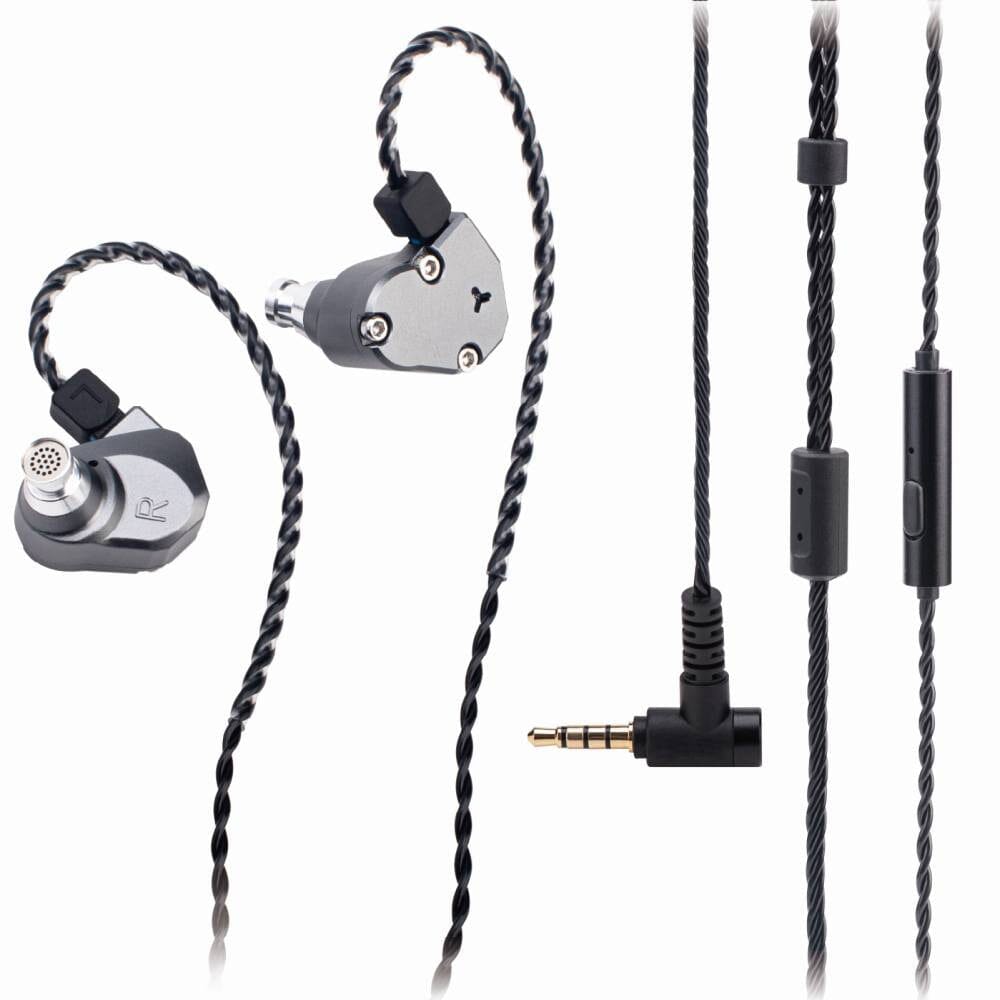 TinHiFi C2 2025 10mm PU+LCP Dynamic Driver In-Ear Earphone HiFiGo C2 2025-Gun 3.5mm with Mic